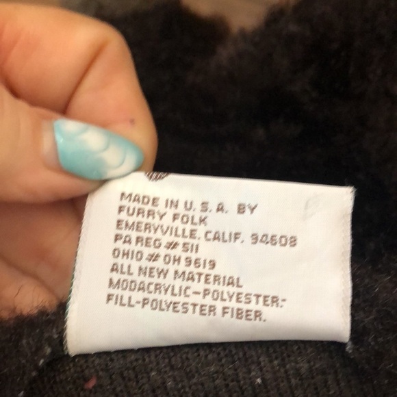 Folkmanis Brown Black Bear Puppet Furry Folk Vintage Imaginative Play - Picture 7 of 8